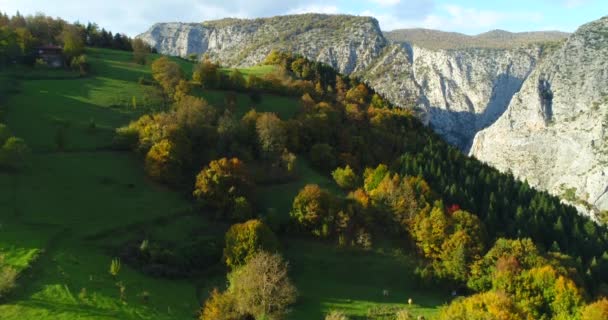 Filmagem Aérea Valla Canyon Nas Montanhas Kure Pinarbasi Kastamonu Turquia — Vídeo de Stock