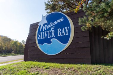 Silver Bay, Minnesota - 4 Ekim 2021 Kuzey Minnesota Silver Bay tabelasına hoş geldiniz.