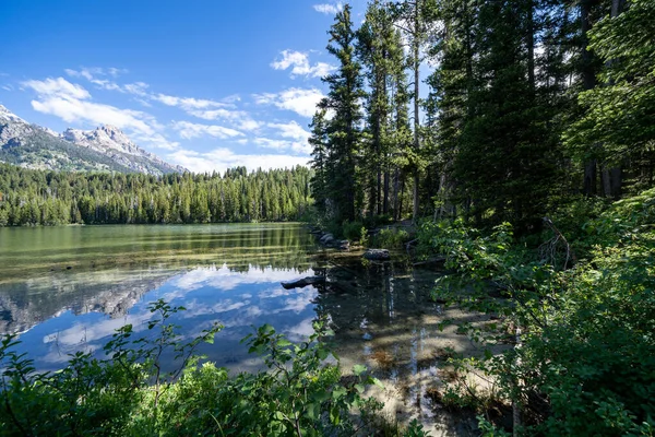 Grand Teton Ulusal Parkı Ndaki Taggart Gölü Nde Sakin Bir — Stok fotoğraf