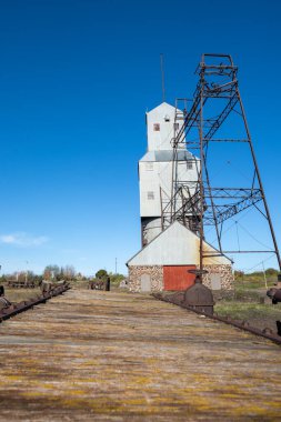 Hancock Michigan 'daki eski terk edilmiş Quincy Madeni