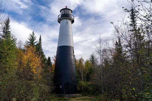 Grand Island Harbor Rear Range Lighthouse Munising Michigan Fall — Stock fotografie