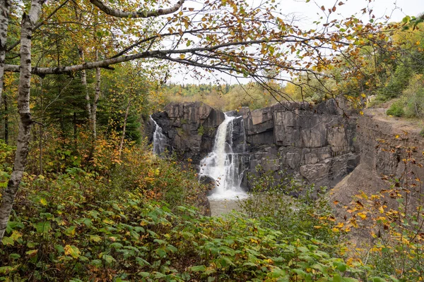 Cachoeira High Falls Grand Portage State Park Outono — Fotografia de Stock