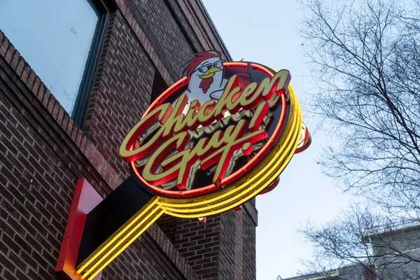 Nashville Tennessee Enero 2022 Señal Neón Para Famoso Restaurante Chicken — Foto de Stock