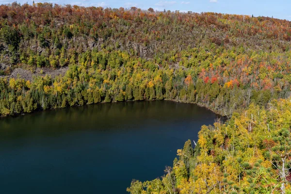 Bean Bear Lake Donnent Sur Pendant Automne Dans Minnesota — Photo