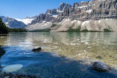 Bow Lake in Banff National Park along the Icefields Parkway in summer