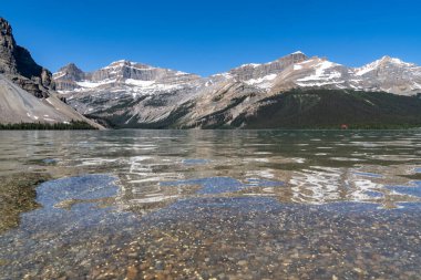 Bow Lake in Banff National Park along the Icefields Parkway in summer