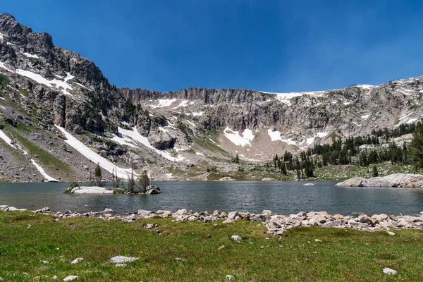 Λίμνη Μοναξιά Στο Grand Teton Εθνικό Πάρκο Ηπα — Φωτογραφία Αρχείου