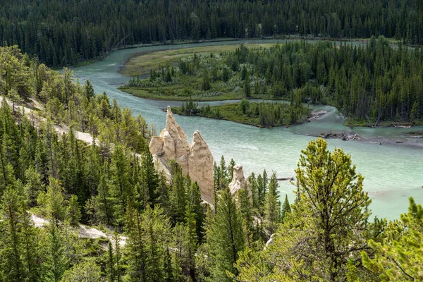 Hoodoos Viewpoint Banff National Park Alberta Canada — Zdjęcie stockowe