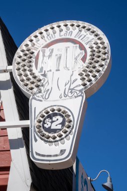 St. Paul, Minnesota - September 3, 2022: The All You Can Drink Milk booth at the Minnesota State Fair