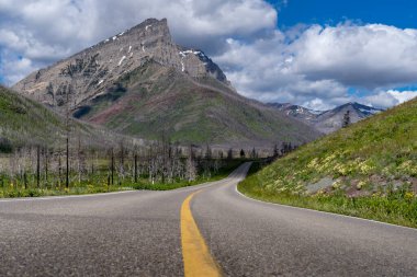Red Rock Canyon Parkway in Waterton Lakes National Park. Alberta, Canada