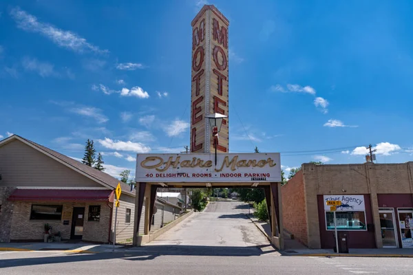 Shelby Montana July 2022 Sign Haire Manor Motel Downtown Area — Stock Photo, Image