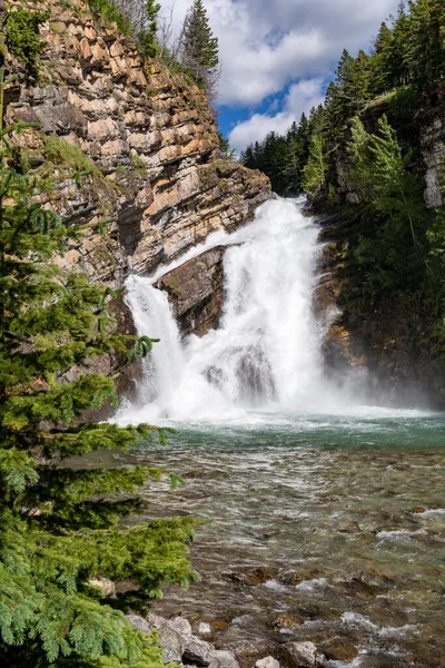 Cameron Falls Waterfall Waterton Lakes National Park Canada —  Fotos de Stock