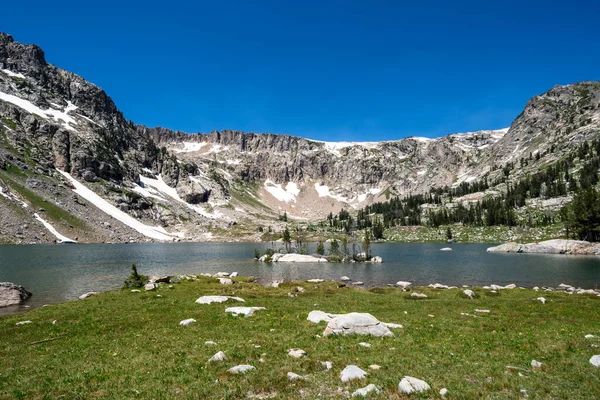 Lake Solitude Grand Teton National Park Pada Hari Langit Biru — Stok Foto