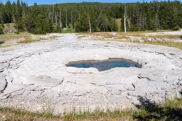 Spa Geyser Parque Nacional Yellowstone Dia Ensolarado — Fotografia de Stock