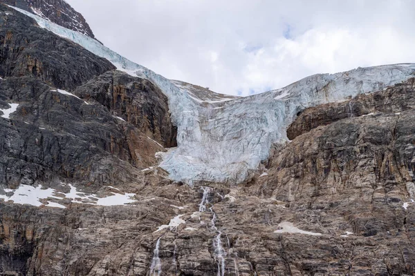 Primer Plano Del Glaciar Ángel Parque Nacional Jasper Edith Cavell —  Fotos de Stock