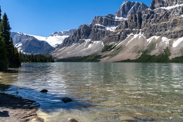 Bow Lake Banff National Park Icefields Parkway Summer — Photo