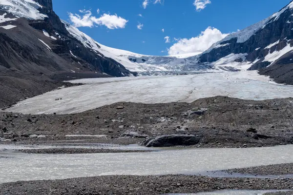 Glaciar Athabasca Campo Hielo Columbia Parque Nacional Jasper Canadá —  Fotos de Stock