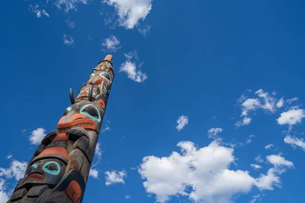 Jasper Alberta Canada July 2022 Totem Pole Jasper National Park — Stock Photo, Image