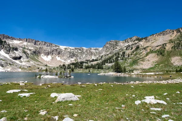 Lake Solitude Grand Teton National Park Pada Hari Musim Panas — Stok Foto