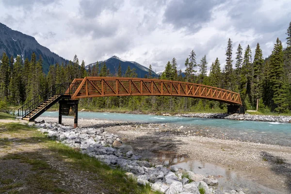 Pedestrian bridge across the Kootenay River, on the Paint Pots hiking trail