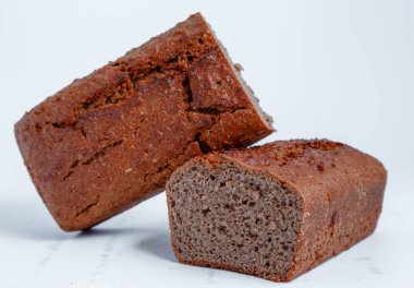 Dietary whole grain bread. Fresh bread is cooled on a special.