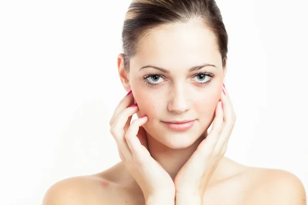 Beautiful Girl Face. Spa Woman. Perfect Skin. Skincare. — Stock Photo, Image