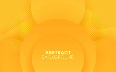 Dynamic fluid abstract background. Orange color 3D style vector eps 10