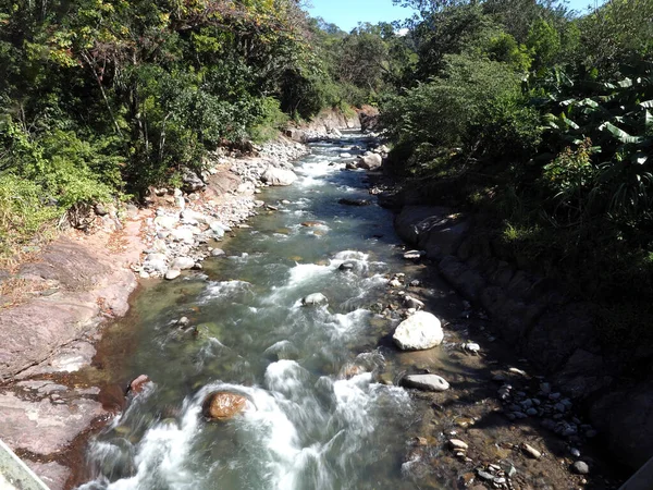 Вид Мосту Гірську Річку Санта Елена Коста Рика — стокове фото