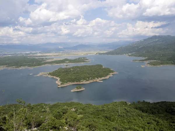 Lake Slansko Vidikovac Has Many Islands Albania — Stock Photo, Image