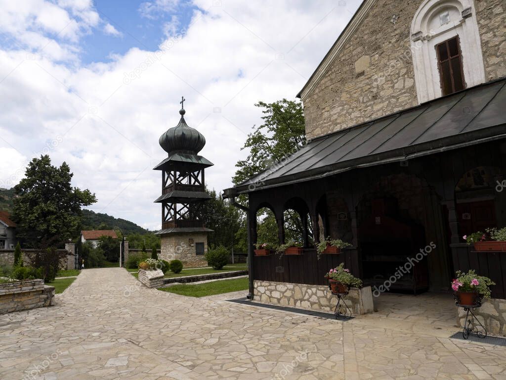 The monastery is being reconstructed, it is not functional yet. Serbia.