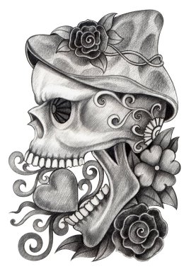 Ölülerin sanat günü. Kağıda el çizimi..