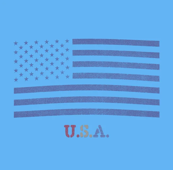 Usa Flag Seen Usual Red White Blue Colors Illustration — стокове фото