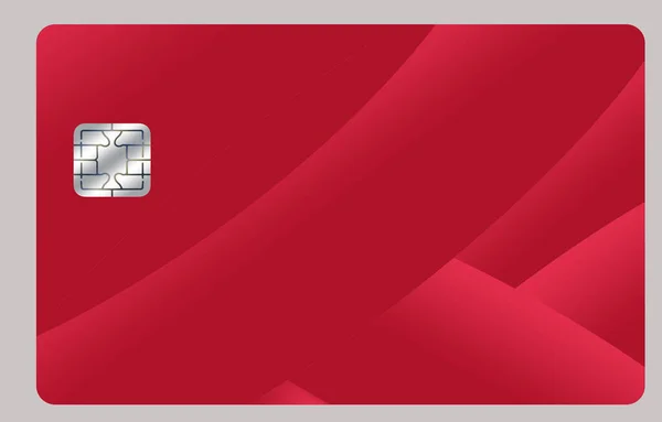 Oto Ogólna Karta Kredytowa Lub Debetowa Która Jest Czerwona Trójwymiarowa — Zdjęcie stockowe