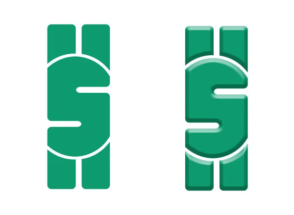 Oto Projekt Logo Które Zawiera Znak Dolara Amerykańskiego Trójwymiarowa Ilustracja — Zdjęcie stockowe