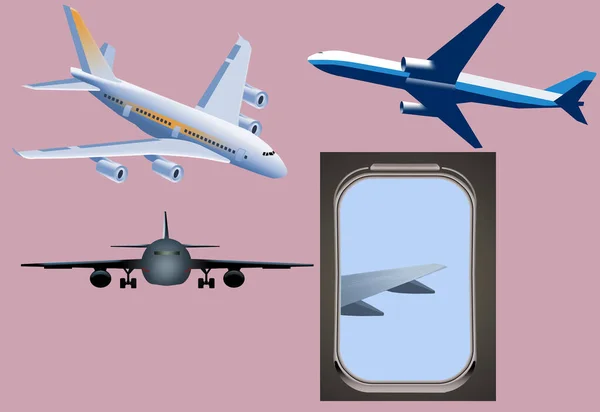 Самолеты Окно Самолета Иллюстрации Изолированы Использования Качестве Графических Resoures — стоковое фото