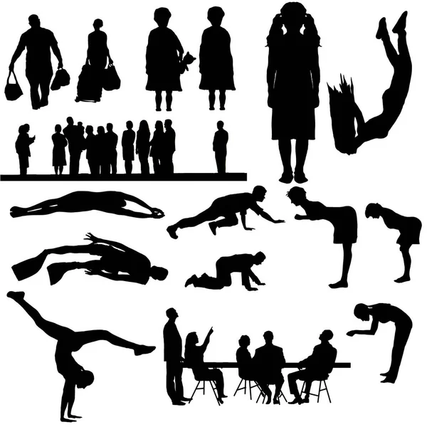 Les Silhouettes Humaines Sont Considérées Comme Une Illustration Utiliser Comme — Photo