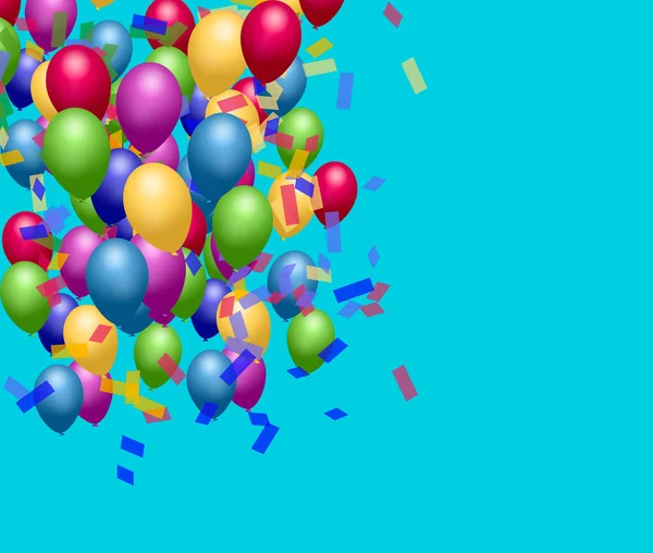 Party Balloons Confetti Background Illustration — Stok fotoğraf