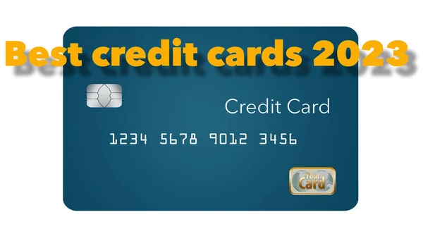 Best credit card 2023 is the text on this generic mock credit card with a modern design with text space, copy area in a 3-d illustration.