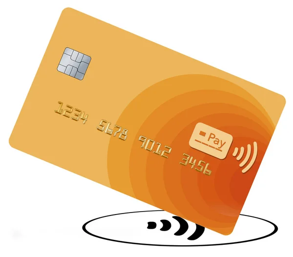 Tap Pay Credit Debit Card Mock Generic Version Seen Being — Stock Photo, Image