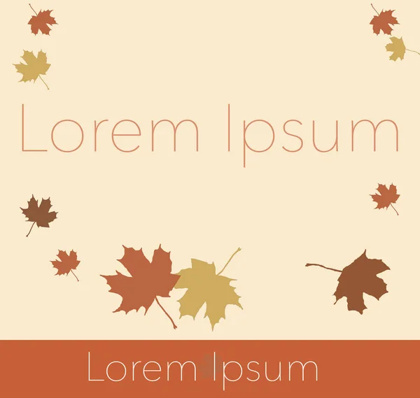 Осінній Фон Графіки Падаючим Кленовим Листям Має Місце Тексту Або — стокове фото