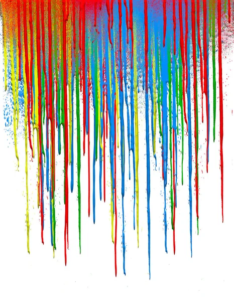 Red Blue Greeen Yellow Paint Drips Seen Illustration — Stock Photo, Image