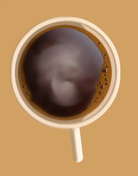 Ένα Σύννεφο Κρέμας Κρέμας Φαίνεται Από Ψηλά Μια Κούπα Καφέ — Φωτογραφία Αρχείου