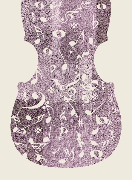 Fond Graphique Musique Violon Est Dans Une Illustration Isolé Sur — Photo