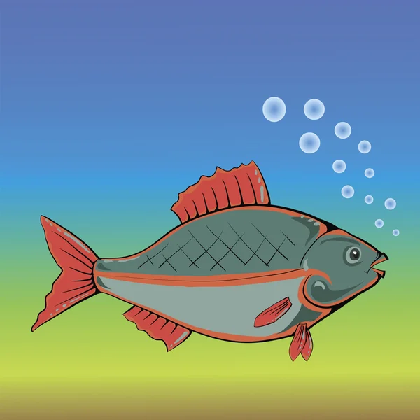 Fish in water — Stock Vector