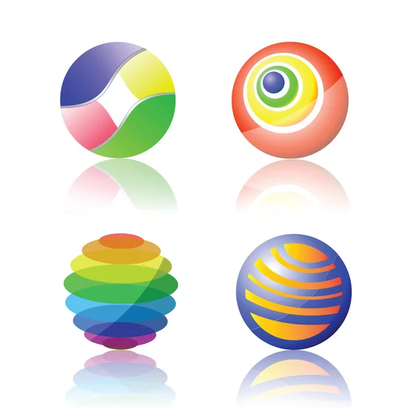 Isolated color spheres — Stock Vector