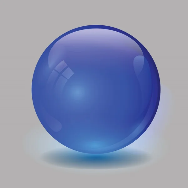 Verre bleu bal — Image vectorielle