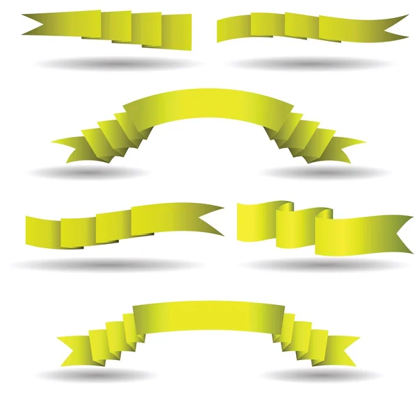 Bannières jaunes — Image vectorielle