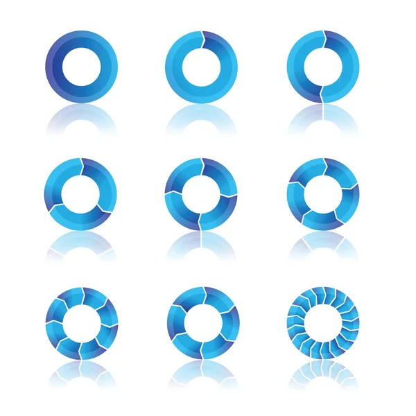 Blue diagrams — Stock Vector