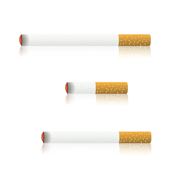Burning cigarettes — Stock Vector