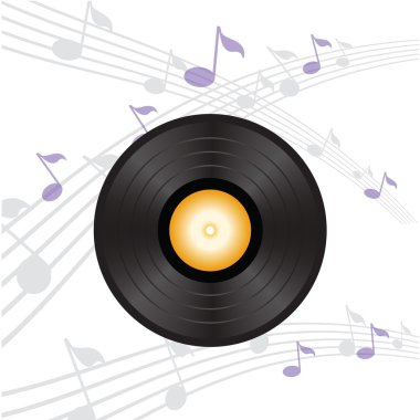 Vinyl record turuncu etiketli